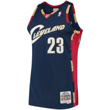 Load image into Gallery viewer, 23-LeBron James Cleveland Cavaliers  Hardwood Classics Authentic Jersey - Navy