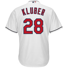 Load image into Gallery viewer, Corey Kluber Cleveland Indians Majestic Cool Base Player Jersey - White