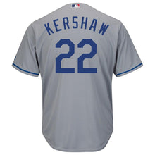 Load image into Gallery viewer, Clayton Kershaw Los Angeles Dodgers Majestic Cool Base Player Jersey - White/Grey
