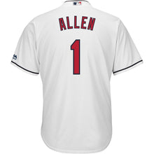 Load image into Gallery viewer, Greg Allen Cleveland Indians Majestic Home Official Cool Base Player Jersey - White