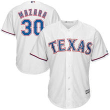 Load image into Gallery viewer, Nomar Mazara Texas Rangers Majestic Home Cool Base Player Jersey – White