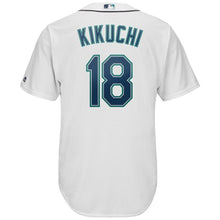 Load image into Gallery viewer, Yusei Kikuchi Seattle Mariners Majestic Official Cool Base Player Jersey – White/Cream