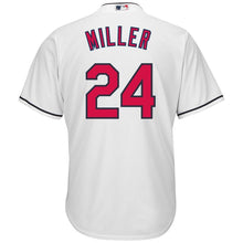 Load image into Gallery viewer, Andrew Miller Cleveland Indians Majestic Home Official Cool Base Player Jersey - White