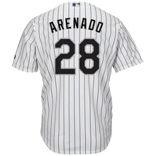 Load image into Gallery viewer, Nolan Arenado Colorado Rockies Majestic Home Official Cool Base Player Jersey - White/Purple