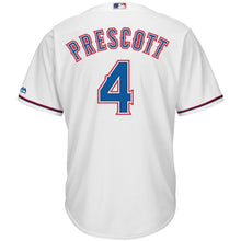 Load image into Gallery viewer, Dak Prescott Texas Rangers Majestic NFL x MLB Crossover Cool Base Player Jersey - White