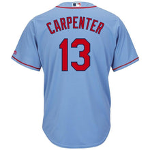 Load image into Gallery viewer, Matt Carpenter St. Louis Cardinals Majestic Alternate Cool Base Player Jersey – Horizon Blue/White