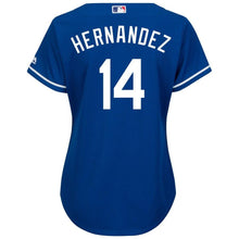 Load image into Gallery viewer, Enrique Hernandez Los Angeles Dodgers Majestic Women's Cool Base Player Jersey -Royal