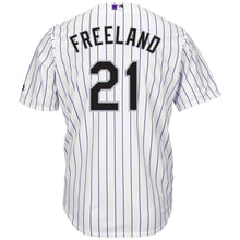 Load image into Gallery viewer, Kyle Freeland Colorado Rockies Majestic Alternate Cool Base Replica Player Jersey - White