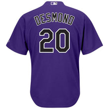 Load image into Gallery viewer, Ian Desmond Colorado Rockies Majestic Cool Base Alternate Player Jersey - Purple