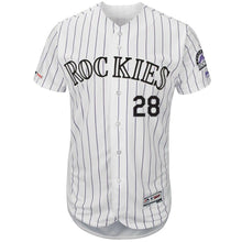 Load image into Gallery viewer, Nolan Arenado Colorado Rockies Majestic Home Collection Flex Base Player Jersey - White/Purple