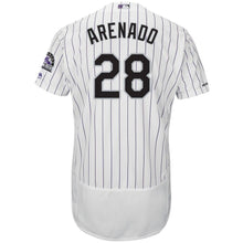 Load image into Gallery viewer, Nolan Arenado Colorado Rockies Majestic Home Collection Flex Base Player Jersey - White/Purple